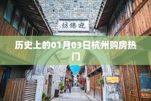历史上的杭州购房热门日,一月三日回顾