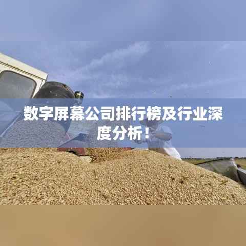 数字屏幕公司排行榜及行业深度分析!