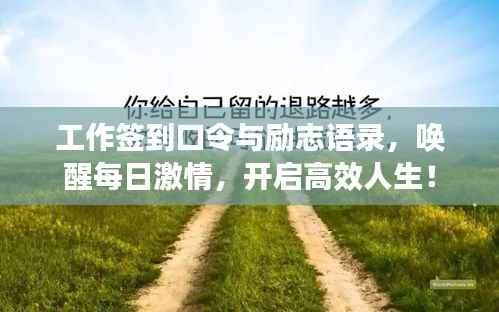 工作签到口令与励志语录，唤醒每日激情，开启高效人生！